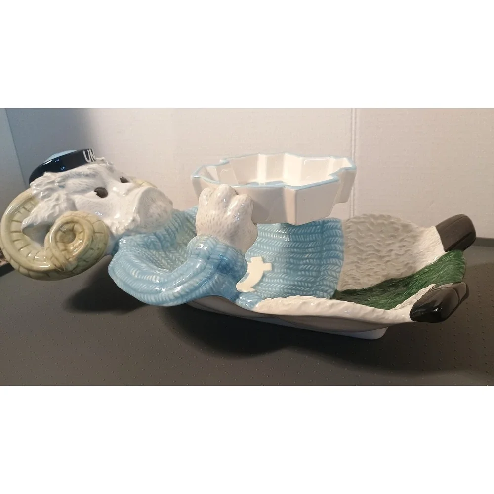 Slavic Treasures UNC Tar Heels Rameses Chip Dip Server  2003 Excellent  *Rare*